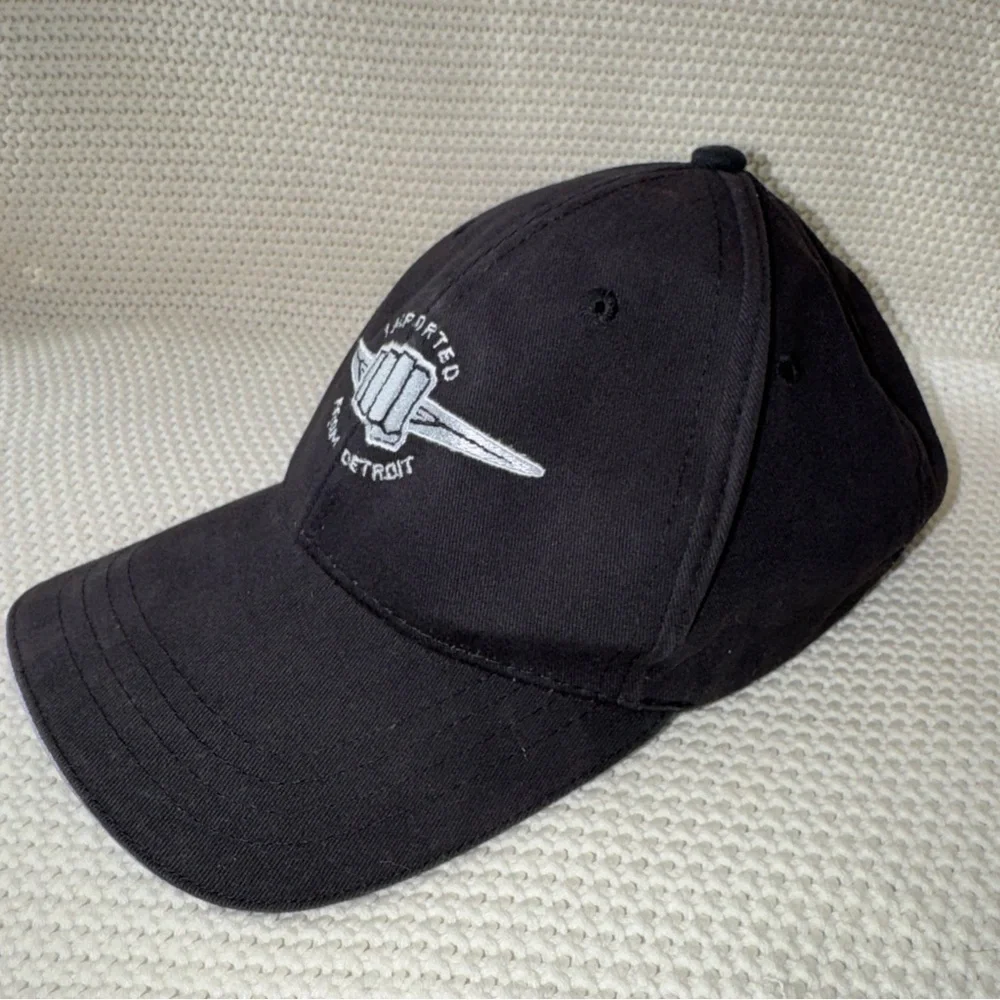 Chrysler Black Imported From Detroit Hook and Loop Adjustable Back Hat